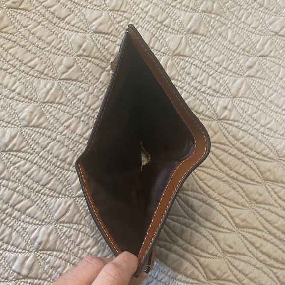 STAUD brown leather bifold wallet - Picture 11 of 15